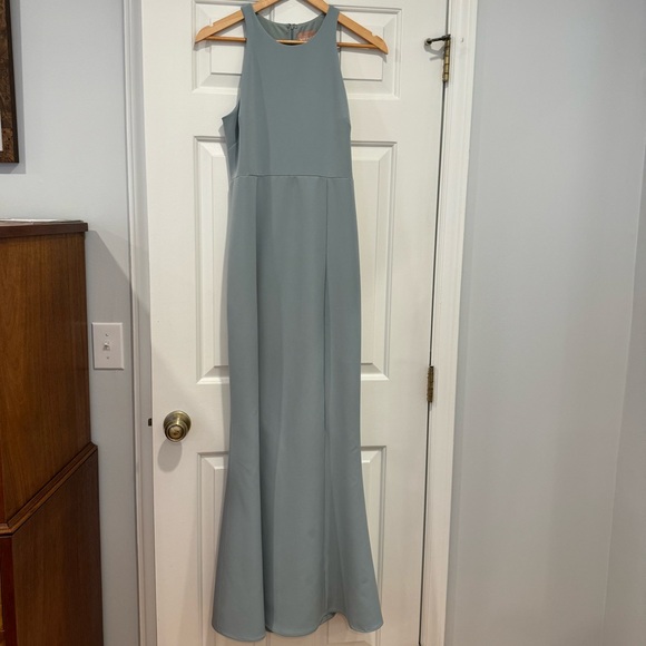 Show Me Your Mumu Chicago high neck trumpet/mermaid gown - silver sage - Picture 4 of 5